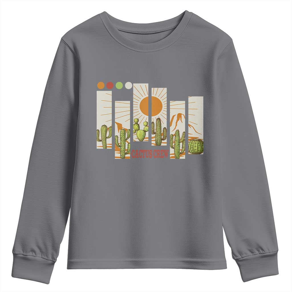 Succulent Plant Lover Gift Youth Sweatshirt Cactus Crew TS12 Charcoal Print Your Wear