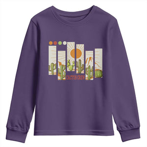 Succulent Plant Lover Gift Youth Sweatshirt Cactus Crew TS12 Purple Print Your Wear