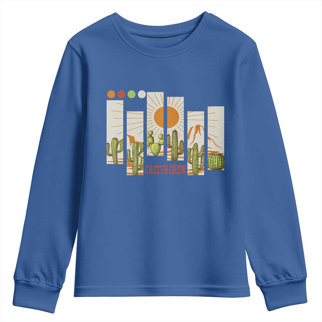 Succulent Plant Lover Gift Youth Sweatshirt Cactus Crew TS12 Royal Blue Print Your Wear