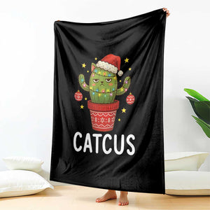 Funny Christmas Catcus Throw Blanket Succulent Lover Gift TS12 Print Your Wear