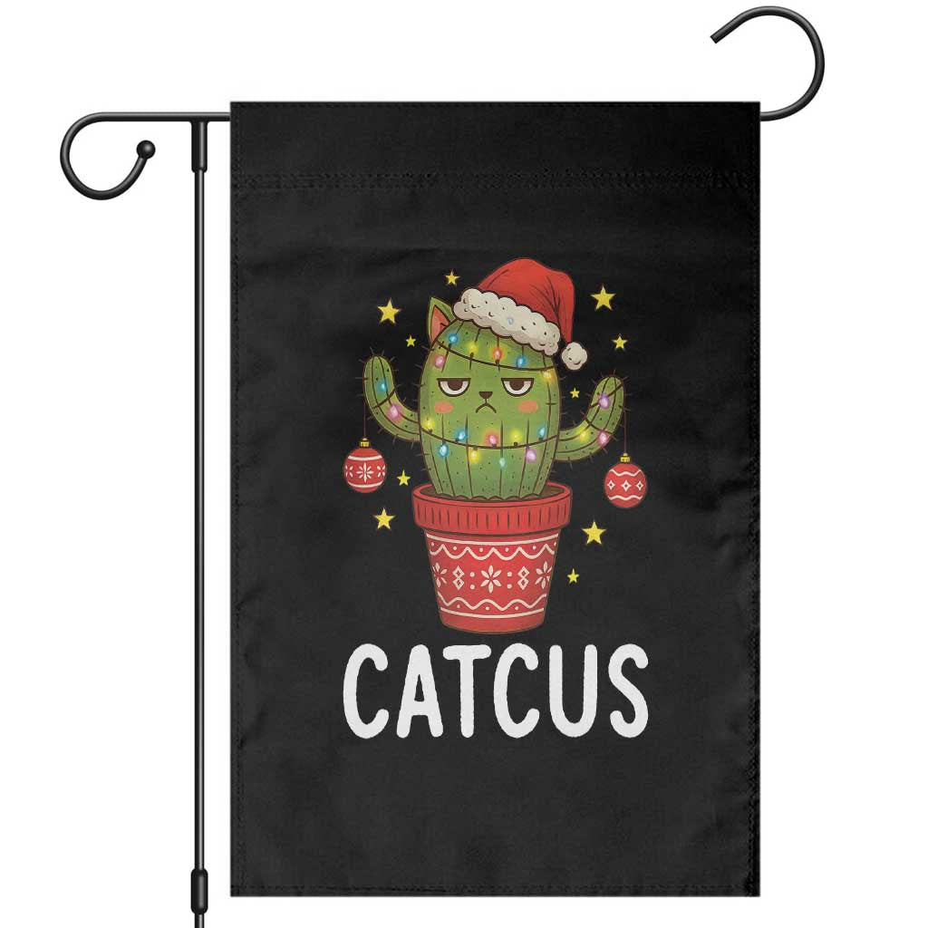 Funny Christmas Catcus Garden Flag Succulent Lover Gift TS12 Black Print Your Wear