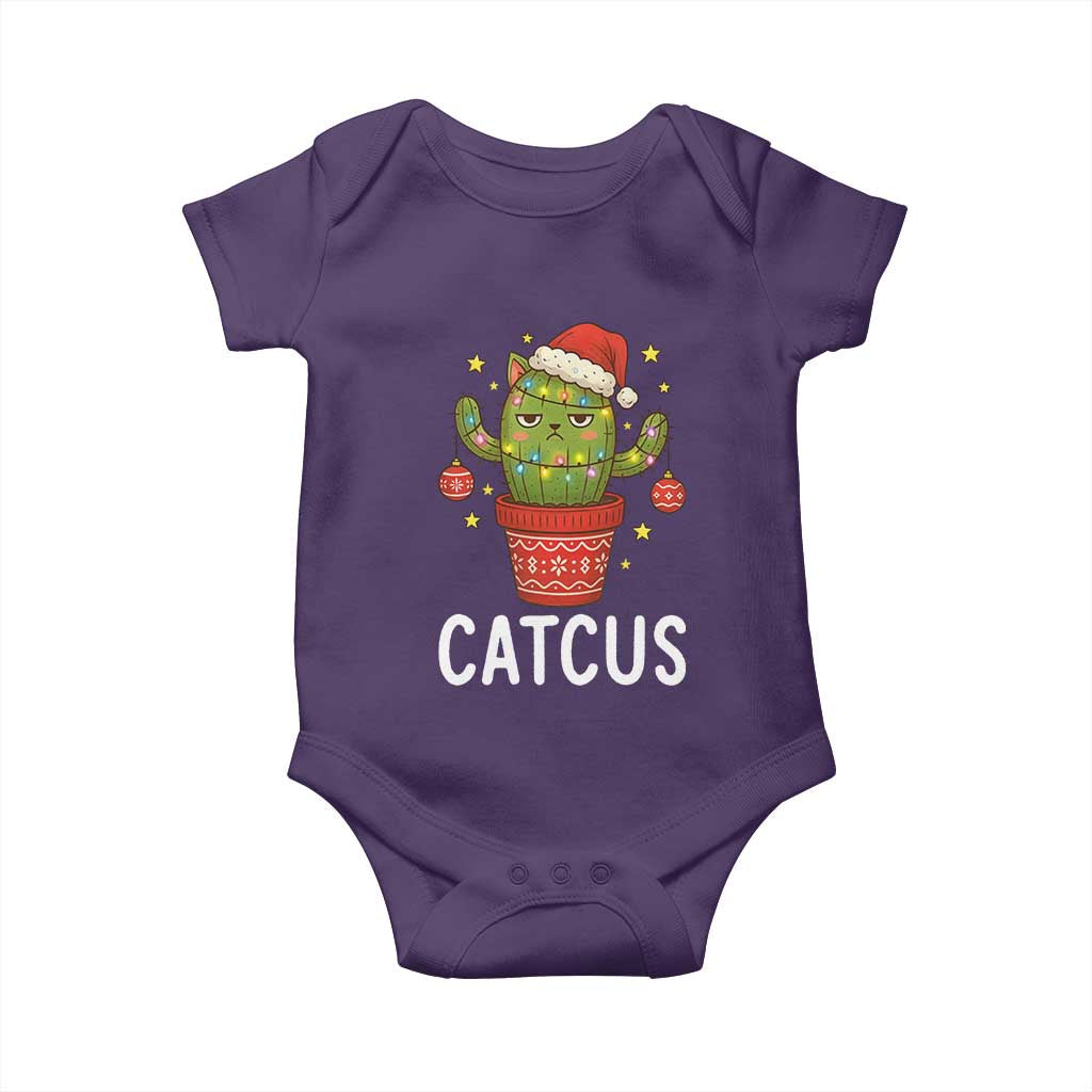 Funny Christmas Catcus Baby Onesie Succulent Lover Gift TS12 Purple Print Your Wear