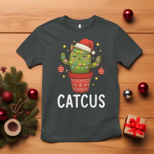 Funny Christmas Catcus T Shirt Succulent Lover Gift TS12 Dark Heather Print Your Wear
