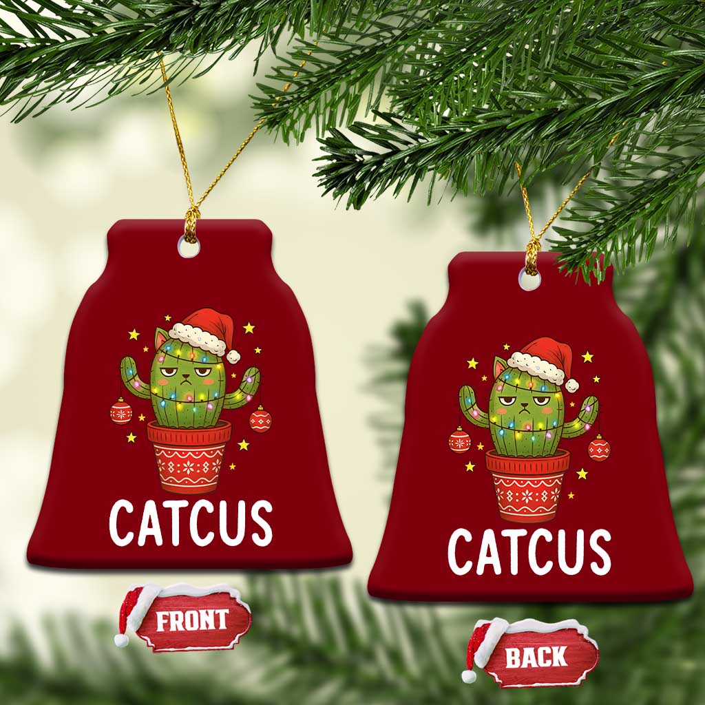 Funny Xmas Catcus Ceramic Ornament Succulent Lover Gift - Print Your Wear