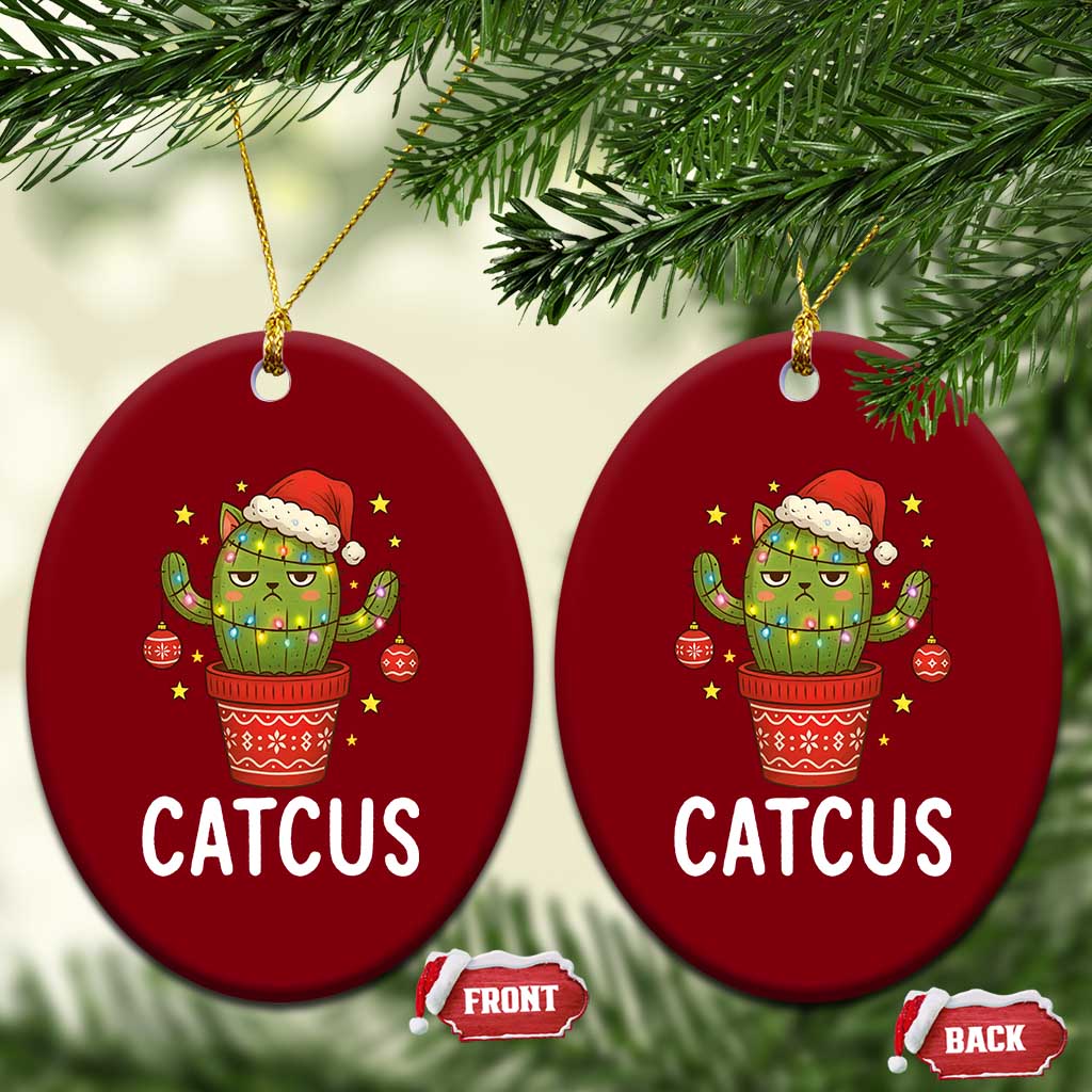 Funny Xmas Catcus Ceramic Ornament Succulent Lover Gift TS12 Print Your Wear