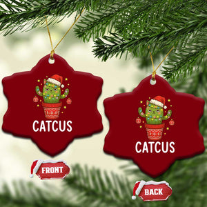 Funny Xmas Catcus Ceramic Ornament Succulent Lover Gift - Print Your Wear