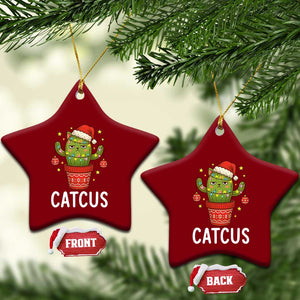 Funny Xmas Catcus Ceramic Ornament Succulent Lover Gift - Print Your Wear