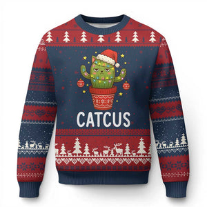 Funny Xmas Catcus Ugly Christmas Sweater Succulent Lover Gift - Print Your Wear