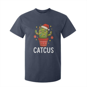 Funny Christmas Catcus T Shirt For Kid Succulent Lover Gift TS12 Navy Print Your Wear