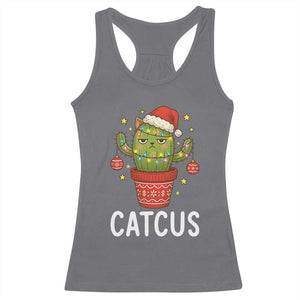 Funny Christmas Catcus Racerback Tank Top Succulent Lover Gift TS12 Charcoal Print Your Wear