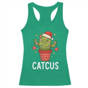 Funny Christmas Catcus Racerback Tank Top Succulent Lover Gift TS12 Irish Green Print Your Wear