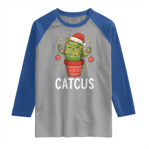 Funny Christmas Catcus Raglan Shirt Succulent Lover Gift TS12 Sport Gray Royal Print Your Wear