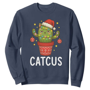 Funny Christmas Catcus Sweatshirt Succulent Lover Gift TS12 Navy Print Your Wear