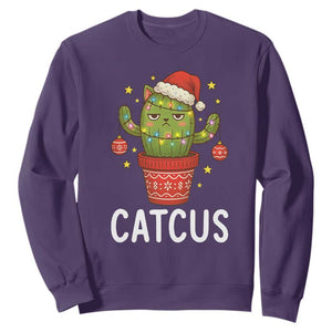 Funny Christmas Catcus Sweatshirt Succulent Lover Gift TS12 Purple Print Your Wear