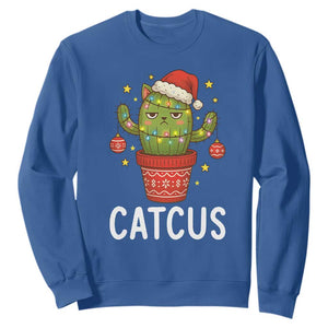 Funny Christmas Catcus Sweatshirt Succulent Lover Gift TS12 Royal Blue Print Your Wear