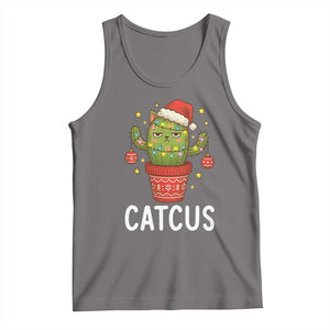 Funny Christmas Catcus Tank Top Succulent Lover Gift TS12 Deep Heather Print Your Wear