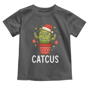 Funny Christmas Catcus Toddler T Shirt Succulent Lover Gift TS12 Dark Heather Print Your Wear
