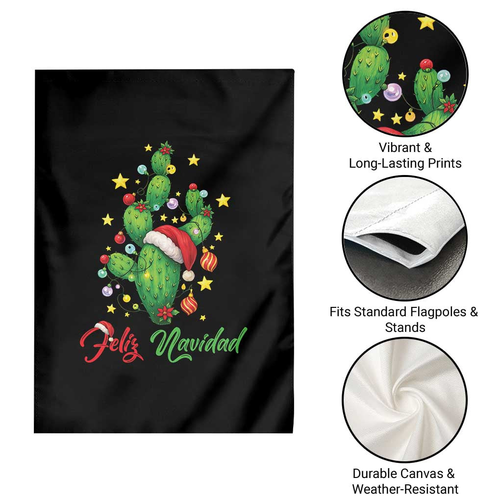 Feliz Navidad Cactus Garden Flag Funny Spanish Christmas Gift TS12 Print Your Wear