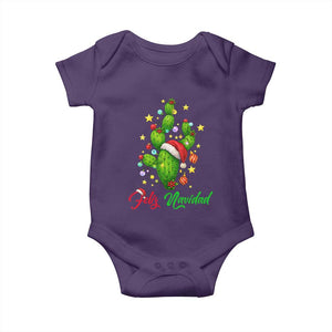 Feliz Navidad Cactus Baby Onesie Funny Spanish Christmas Gift TS12 Purple Print Your Wear