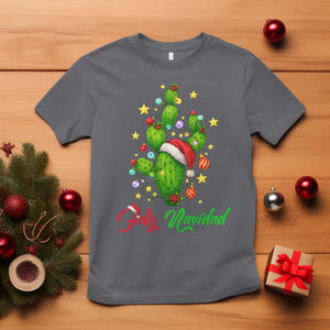 Feliz Navidad Cactus T Shirt Funny Spanish Christmas Gift TS12 Charcoal Print Your Wear