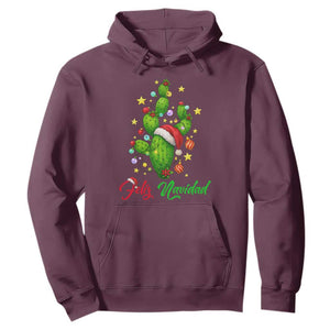 Feliz Navidad Cactus Hoodie Funny Spanish Christmas Gift TS12 Maroon Print Your Wear
