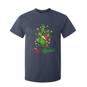 Feliz Navidad Cactus T Shirt For Kid Funny Spanish Christmas Gift TS12 Navy Print Your Wear