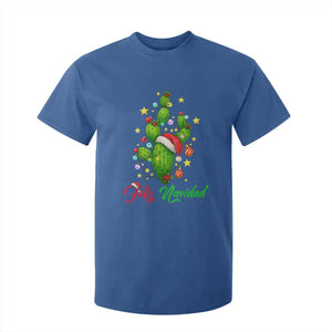Feliz Navidad Cactus T Shirt For Kid Funny Spanish Christmas Gift TS12 Royal Blue Print Your Wear