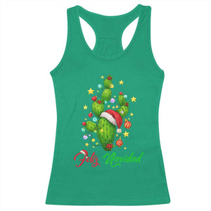 Feliz Navidad Cactus Racerback Tank Top Funny Spanish Christmas Gift TS12 Irish Green Print Your Wear