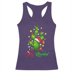 Feliz Navidad Cactus Racerback Tank Top Funny Spanish Christmas Gift TS12 Purple Print Your Wear
