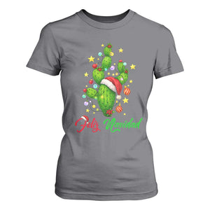 Feliz Navidad Cactus T Shirt For Women Funny Spanish Christmas Gift TS12 Charcoal Print Your Wear