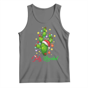 Feliz Navidad Cactus Tank Top Funny Spanish Christmas Gift TS12 Black Heather Print Your Wear