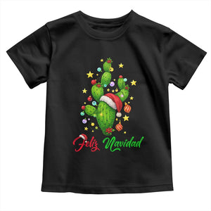 Feliz Navidad Cactus Toddler T Shirt Funny Spanish Christmas Gift TS12 Black Print Your Wear