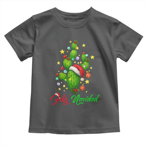 Feliz Navidad Cactus Toddler T Shirt Funny Spanish Christmas Gift TS12 Dark Heather Print Your Wear