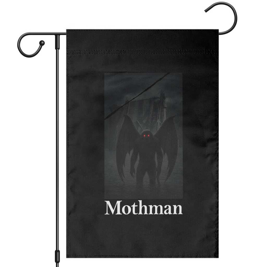 Mothman Garden Flag Folklore Cryptid Gift Silver Bridge West Virginia TS12 Black Print Your Wear