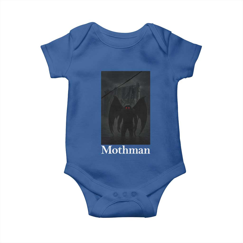 Mothman Baby Onesie Folklore Cryptid Gift Silver Bridge West Virginia TS12 Royal Blue Print Your Wear