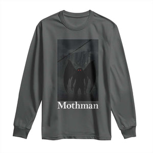 Mothman Long Sleeve Shirt Folklore Cryptid Gift Silver Bridge West Virginia TS12 Dark Heather Print Your Wear