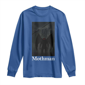 Mothman Long Sleeve Shirt Folklore Cryptid Gift Silver Bridge West Virginia TS12 Royal Blue Print Your Wear