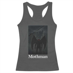 Mothman Racerback Tank Top Folklore Cryptid Gift Silver Bridge West Virginia TS12 Dark Heather Print Your Wear