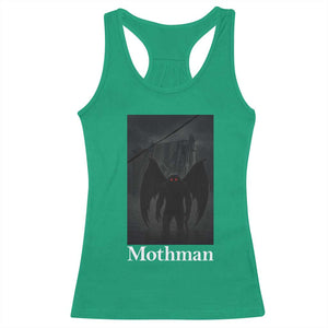 Mothman Racerback Tank Top Folklore Cryptid Gift Silver Bridge West Virginia TS12 Irish Green Print Your Wear