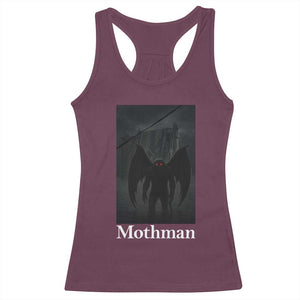 Mothman Racerback Tank Top Folklore Cryptid Gift Silver Bridge West Virginia TS12 Maroon Print Your Wear