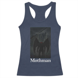 Mothman Racerback Tank Top Folklore Cryptid Gift Silver Bridge West Virginia TS12 Navy Print Your Wear
