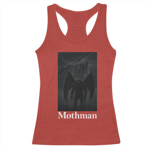 Mothman Racerback Tank Top Folklore Cryptid Gift Silver Bridge West Virginia TS12 Red Print Your Wear