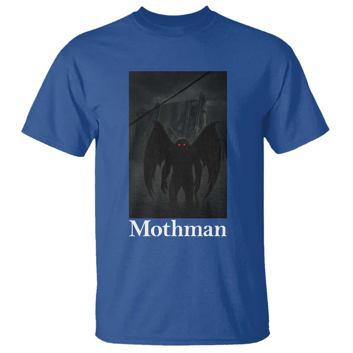 Mothman T Shirt Folklore Cryptid Gift Silver Bridge West Virginia TS12 Royal Blue Print Your Wear