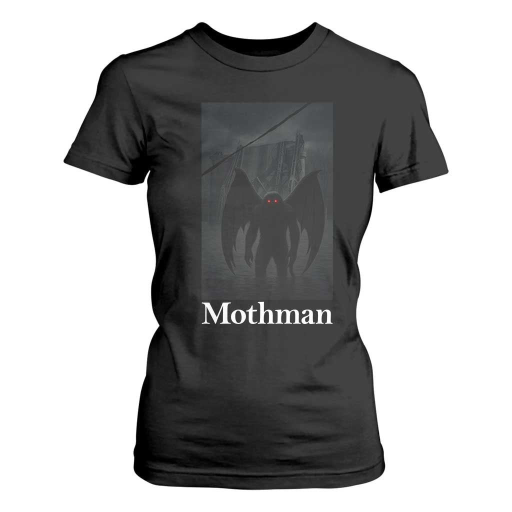 Mothman T Shirt For Women Folklore Cryptid Gift Silver Bridge West Virginia TS12 Black Print Your Wear