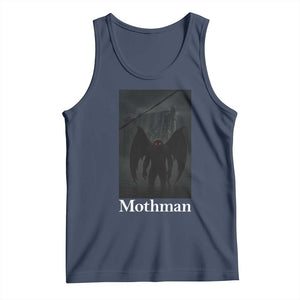 Mothman Tank Top Folklore Cryptid Gift Silver Bridge West Virginia TS12 Navy Print Your Wear