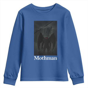 Mothman Youth Sweatshirt Folklore Cryptid Gift Silver Bridge West Virginia TS12 Royal Blue Print Your Wear