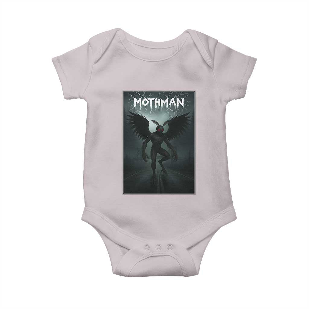 Mothman Baby Onesie Folklore Gothic Horror Cryptid Gift TS12 Ice Gray Print Your Wear