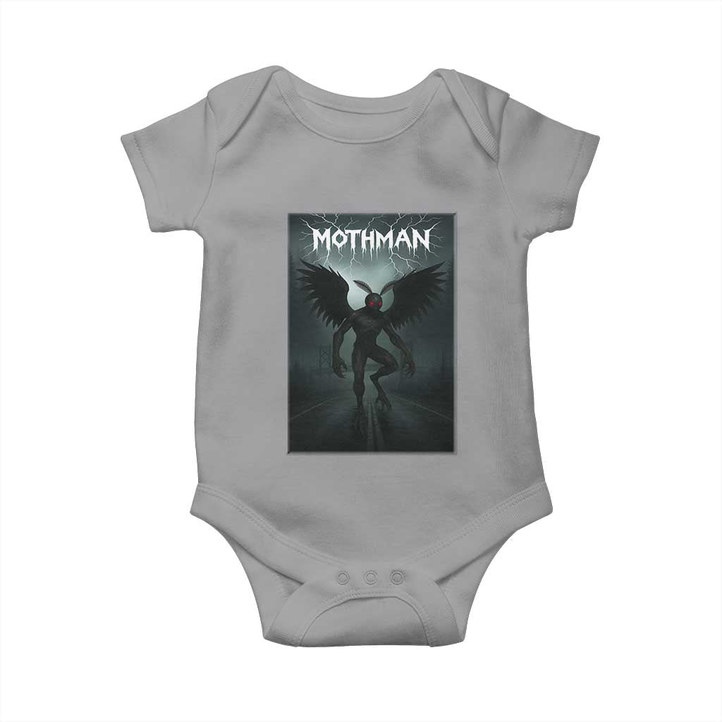 Mothman Baby Onesie Folklore Gothic Horror Cryptid Gift TS12 Sport Gray Print Your Wear
