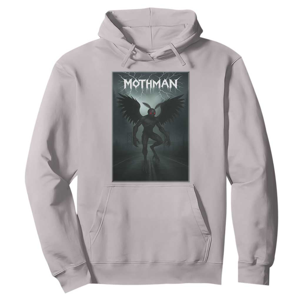 Mothman Hoodie Folklore Gothic Horror Cryptid Gift TS12 Ice Gray Print Your Wear