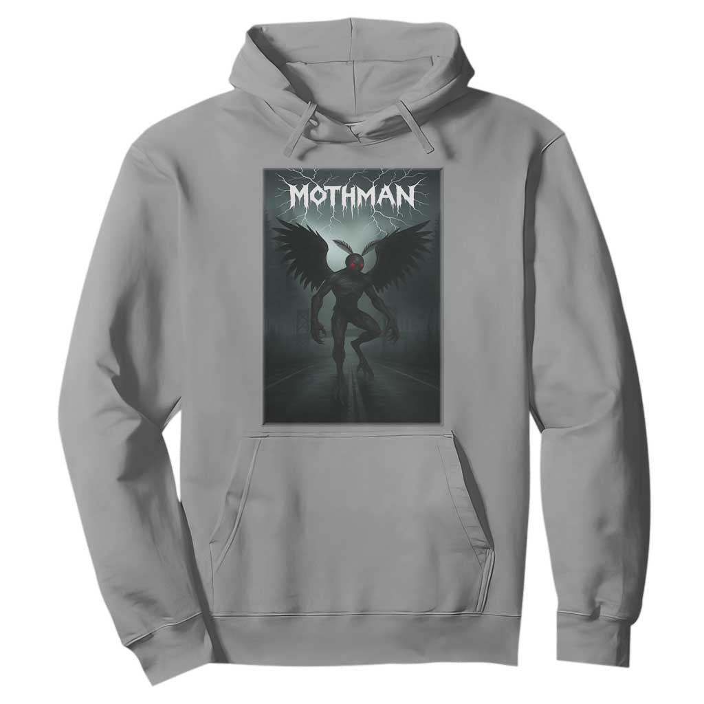 Mothman Hoodie Folklore Gothic Horror Cryptid Gift TS12 Sport Gray Print Your Wear